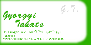 gyorgyi takats business card